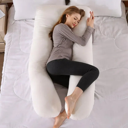 U-Shaped Pregnancy Pillow – Full Body Maternity Support Cushion (120 x 70cm)