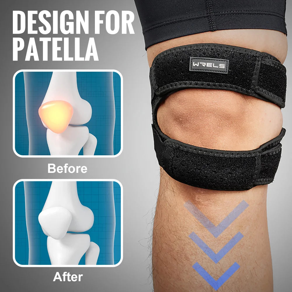 Adjustable Patella Knee Brace – Professional Knee Support Strap for Running & Sports