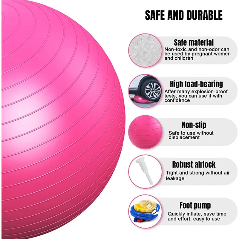 Pregnancy & Birthing Ball – Anti-Burst Yoga Ball for Labour, Stretching & Support