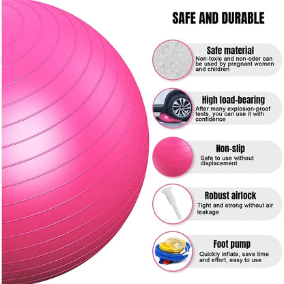 Pregnancy & Birthing Ball – Anti-Burst Yoga Ball for Labour, Stretching & Support