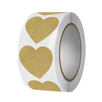 500-Pack Kraft Round Self-Adhesive Labels – Blank Sticker Roll for Organisation & Packaging