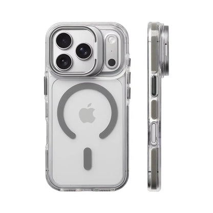 iPhone MagSafe Clear Bumper Case – Shockproof with Stand & Lens Protection