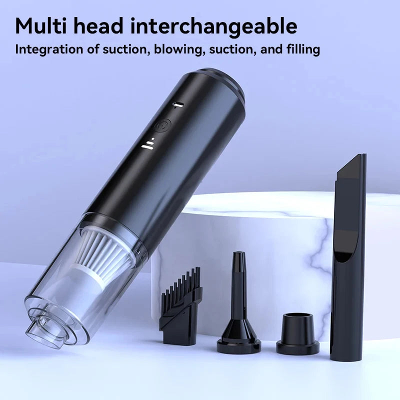 4-in-1 Handheld Car Vacuum & Air Blower – Wireless Portable