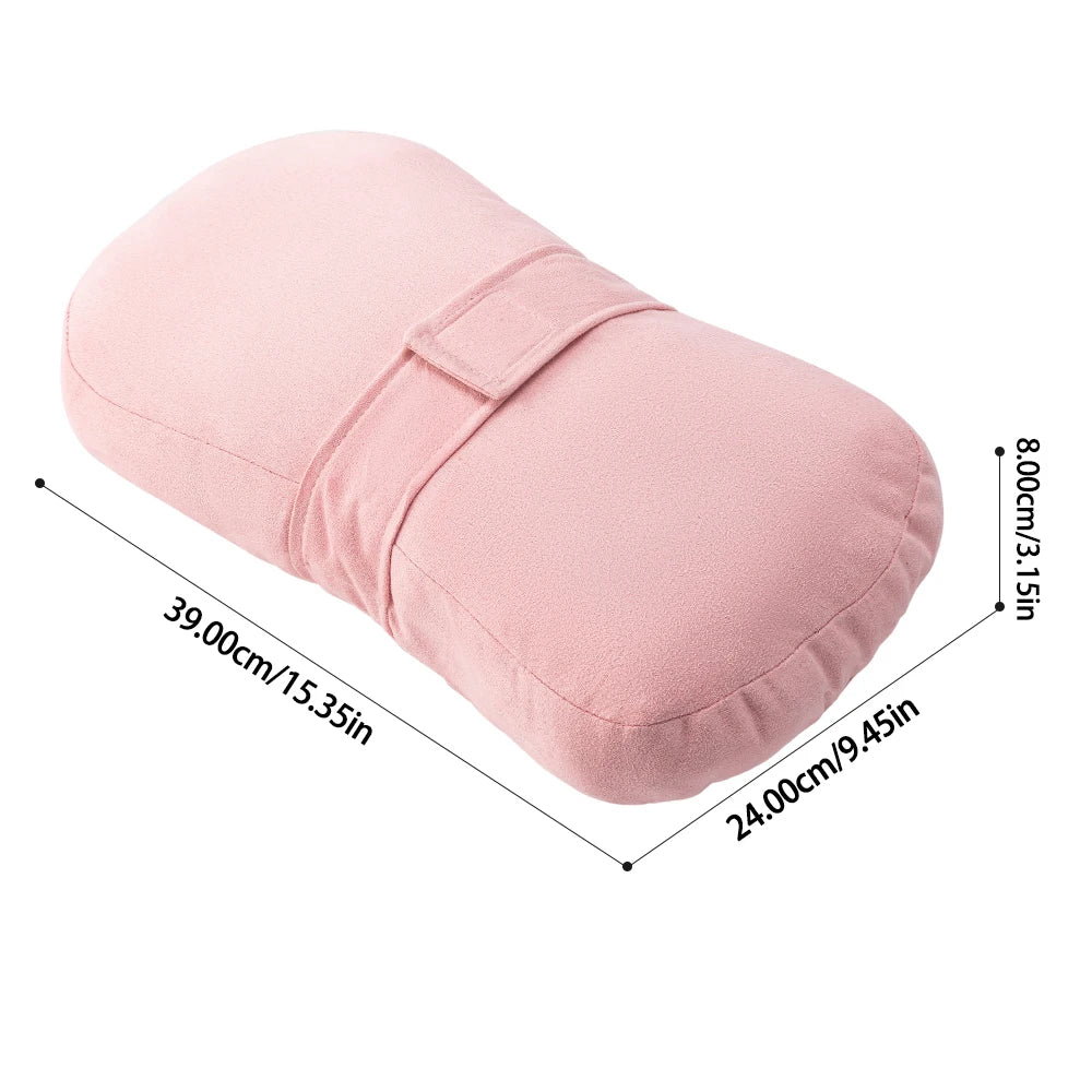 Plush Knee Pillow for Side Sleepers – Leg Support Cushion with Adjustable Strap & Washable Cover