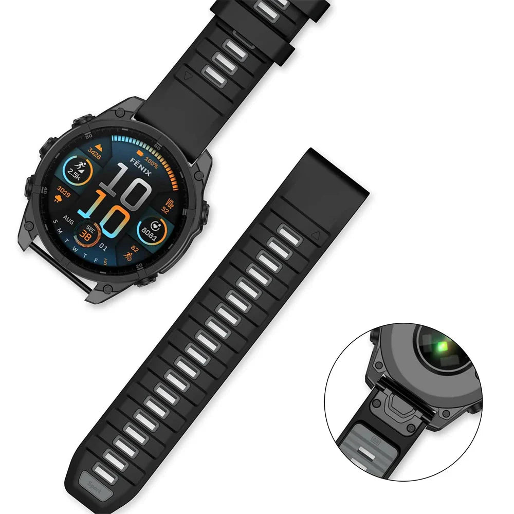 QuickFit Silicone Sports Strap for the Garmin (22mm/26mm) (wide compatibility & 22 colours)