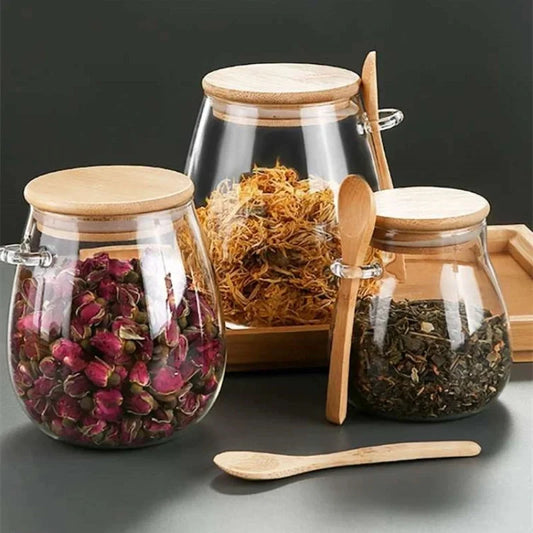 Airtight Glass Storage Jar – Sealed Food Storage Container with Lid