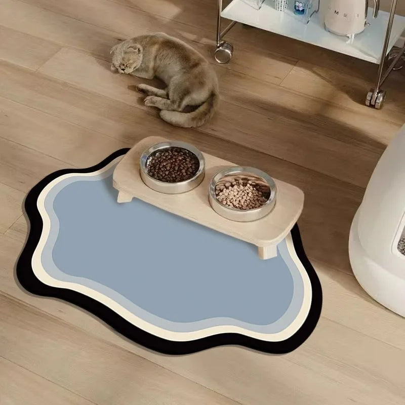 Absorbent Pet Feeding Mat – Quick-Dry Non-Slip Food & Water Bowl Placemat for Cats & Dogs – 30 × 40cm
