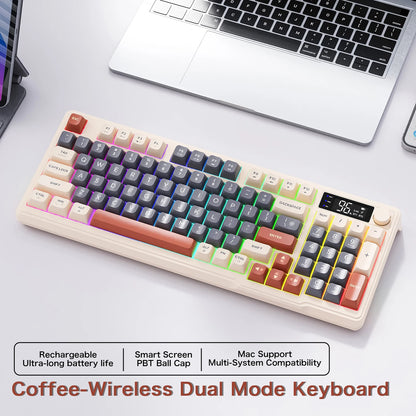 M96 Wireless Gaming Keyboard – Smart Screen Mechanical-Style Keyboard