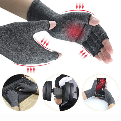 Fingerless Compression Gloves – Breathable Hand Support Gloves (1 Pair)