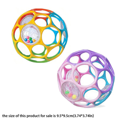 Baby Sensory Grasping Rattle Ball – Soft Bell & Textured Early Learning Toy