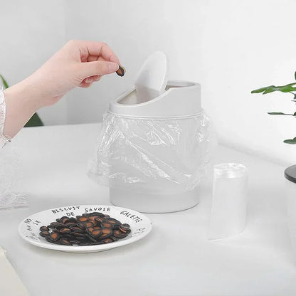 Mini Desktop Rubbish Bin with Flip Lid – Small Plastic Waste Bin for Desk, Bedroom & Bathroom