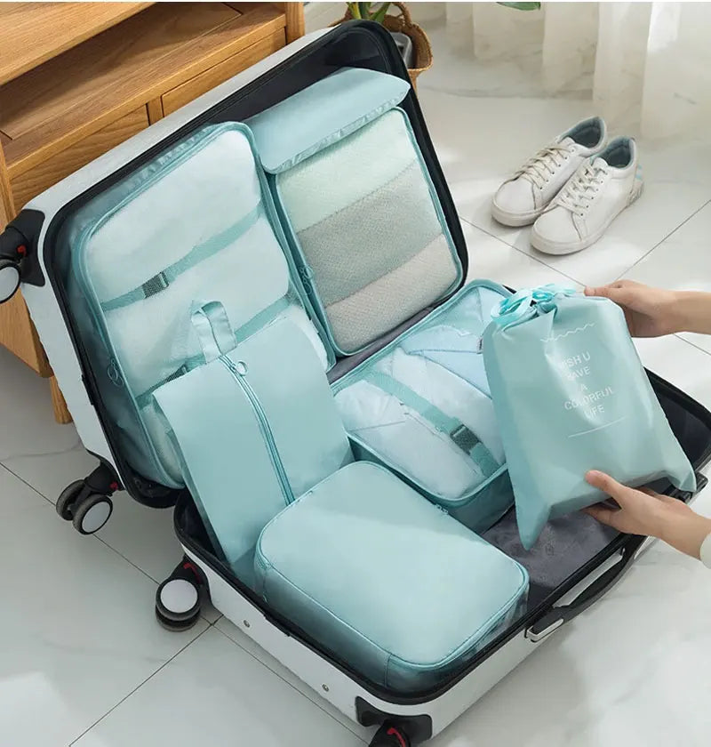 7/10-Piece Travel Packing Cube Set – Suitcase Organisers & Shoe Storage Bags