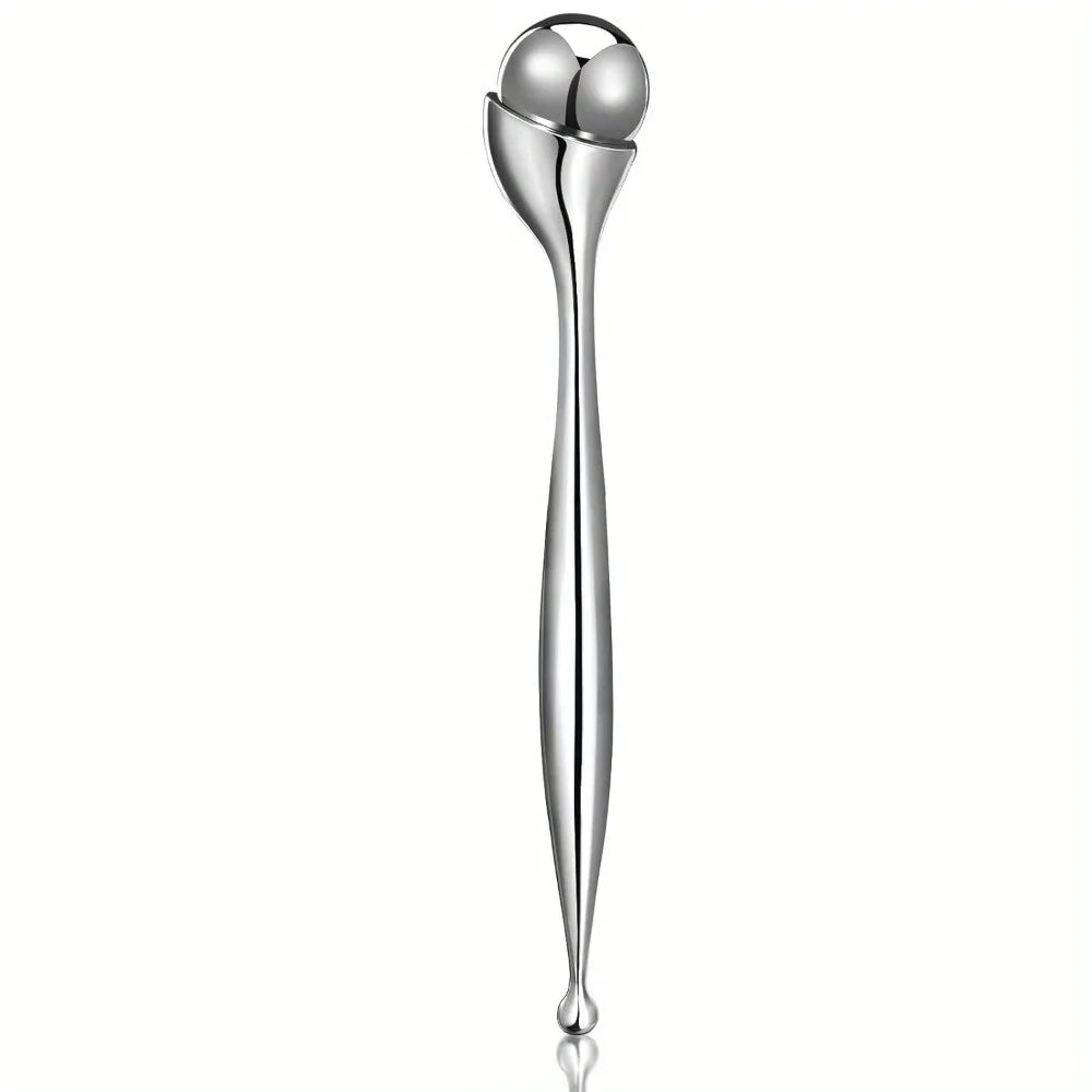 Stainless Steel Ice Roller Beauty Stick – Cooling Face & Eye Massager for Daily Skincare