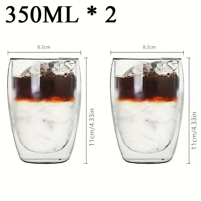 Double-Wall Glass Espresso Cup – Handmade Insulated Coffee & Tea Mug