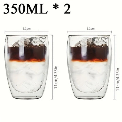 Double-Wall Glass Espresso Cup – Handmade Insulated Coffee & Tea Mug