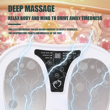 Wireless EMS Heated Foot Massager – Adjustable Foot Stimulation Machine with Electrode Pads