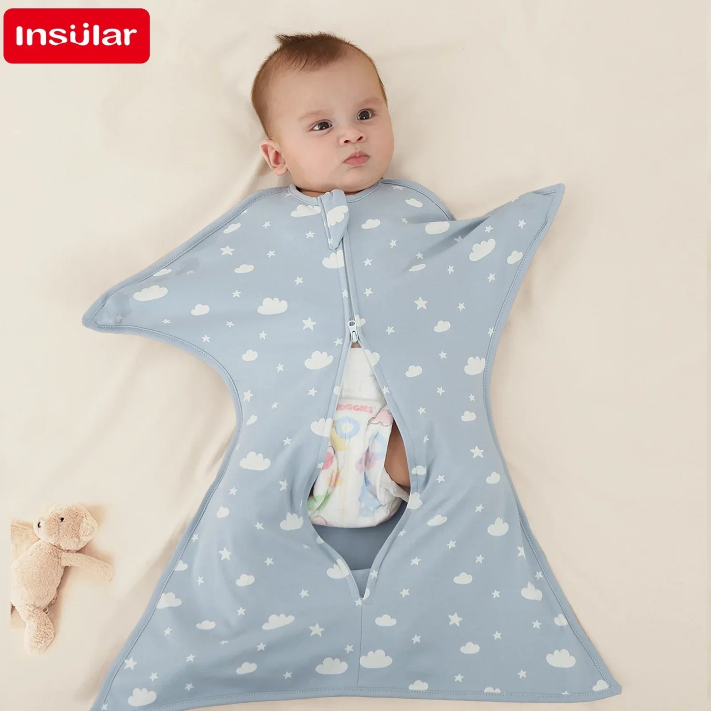Lightweight Baby Sleep Sack – Breathable Cotton Swaddle Bag