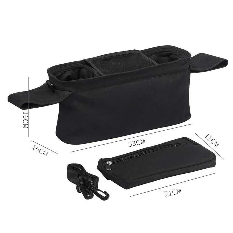 Universal Stroller Organiser Bag – Insulated Cup Holders & Storage