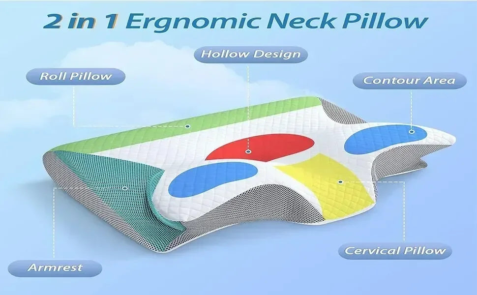 Ergonomic Cervical Neck Pillow – Butterfly Memory Foam Sleeping Pillow