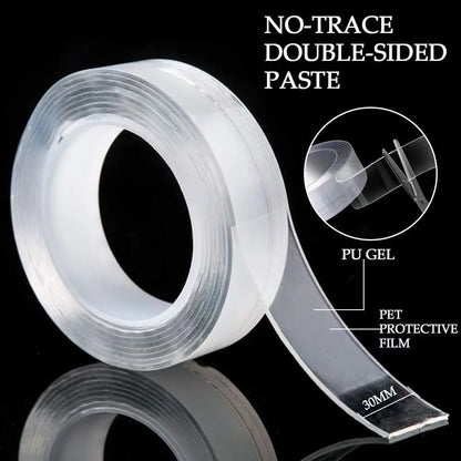 Reusable Nano Grip Tape – Double-Sided Traceless Adhesive Tape