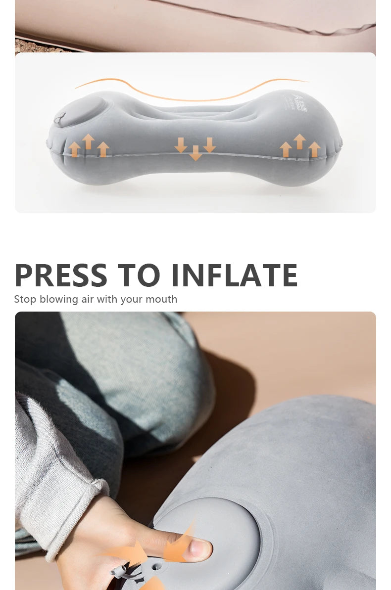Inflatable Camping Pillow – Ultralight Travel & Hiking Air Pillow
