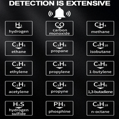 Portable Gas Leak Detector with Audible & Visual Alarm