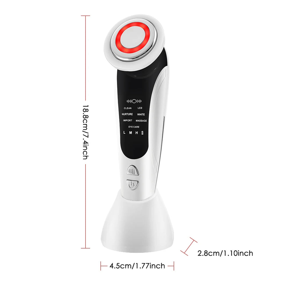 EMS Face Lifting Device – LED Therapy & Hot Compress Massager