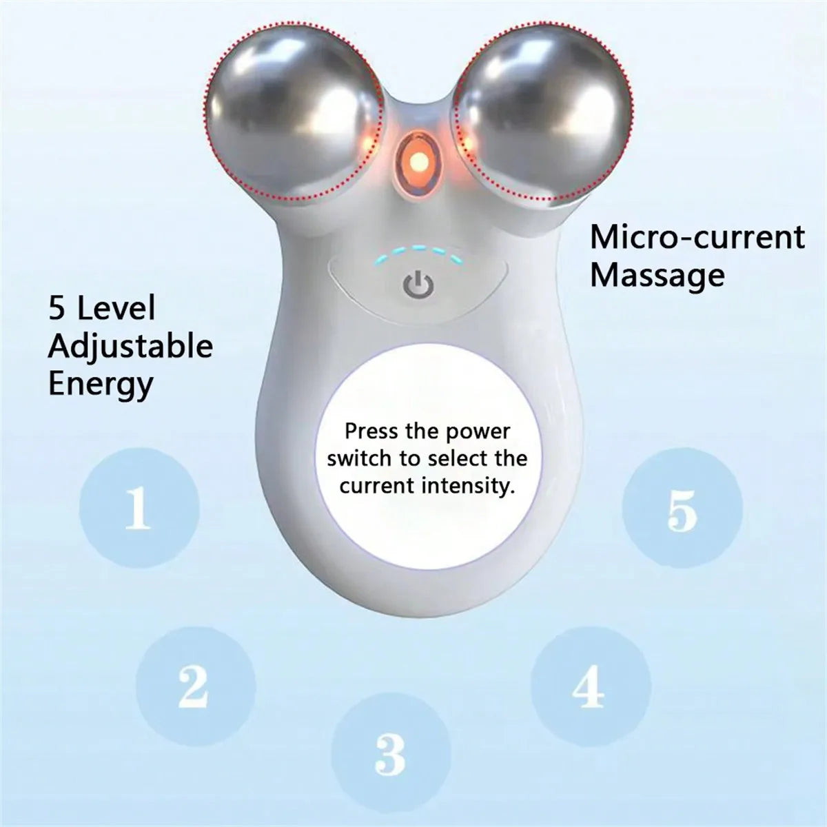 EMS Microcurrent Face Massager – RF Skin Lifting & Firming Device