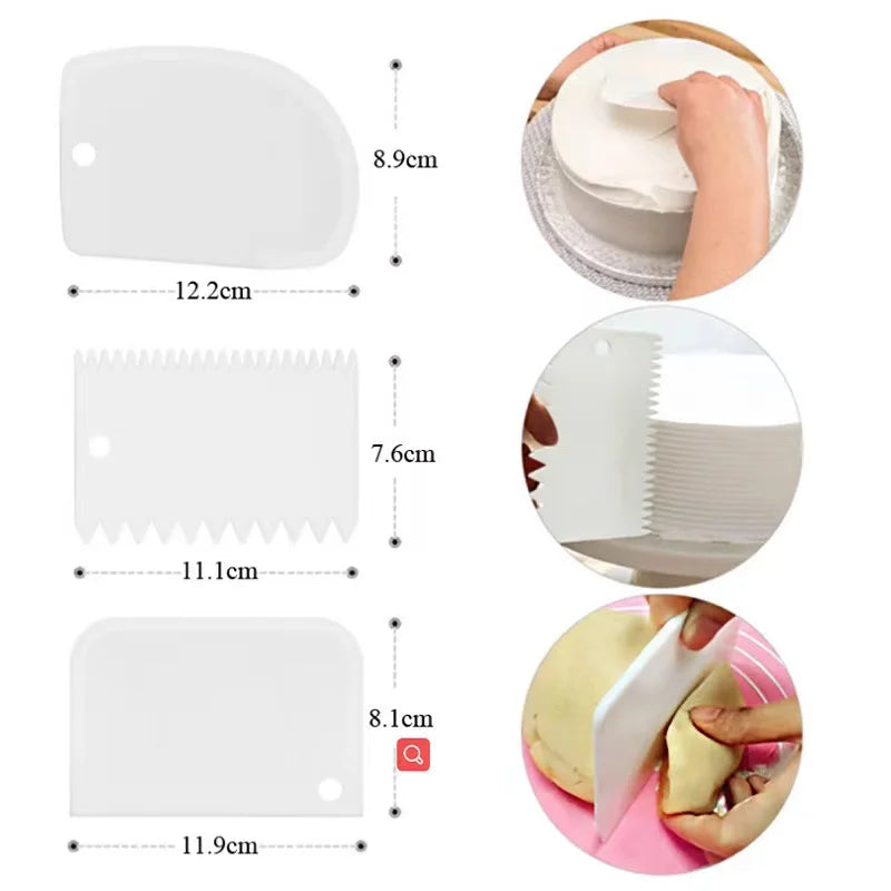 Reusable Silicone Piping Bags & Stainless Steel Nozzle Set – Cake Decorating Kit