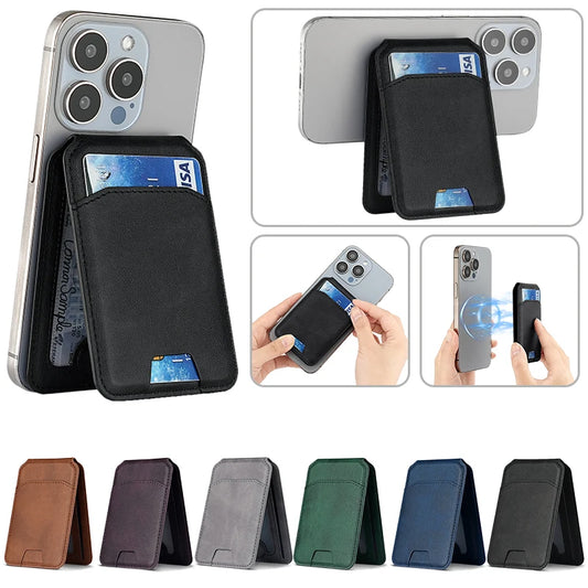 Magnetic Leather Wallet Case for iPhone (MagSafe Compatible)
