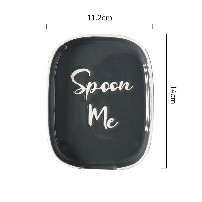 Ceramic Spoon Rest – Heat-Resistant Kitchen Utensil Holder for Stovetop & Countertop