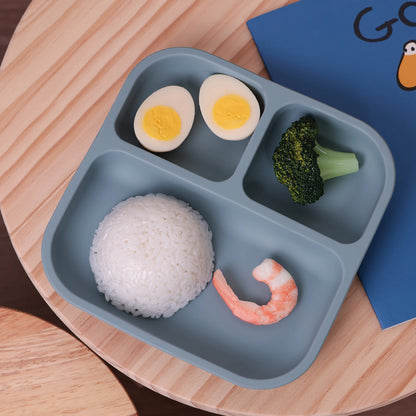 Silicone Suction Divided Baby Plate – BPA-Free Toddler Meal Tray