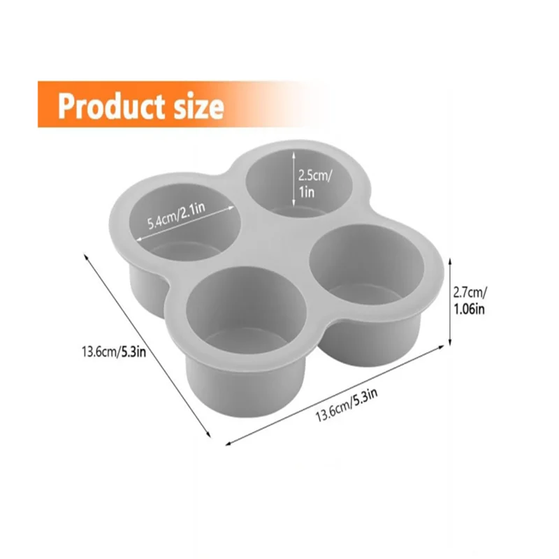 4-Cup Silicone Air Fryer Egg Bite Mould – Non-Stick Muffin & Mini Baking Pan