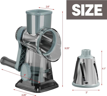 3-in-1 Manual Rotary Cheese Grater