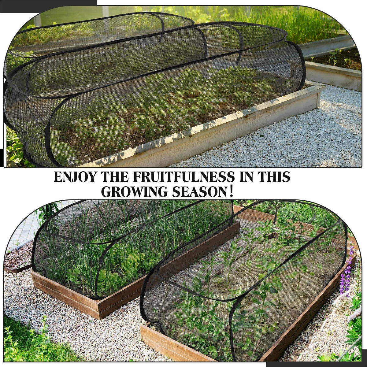 Pop-Up Mesh Plant Protection Cover – 120cm Garden Grow Net for Seedlings & Vegetables