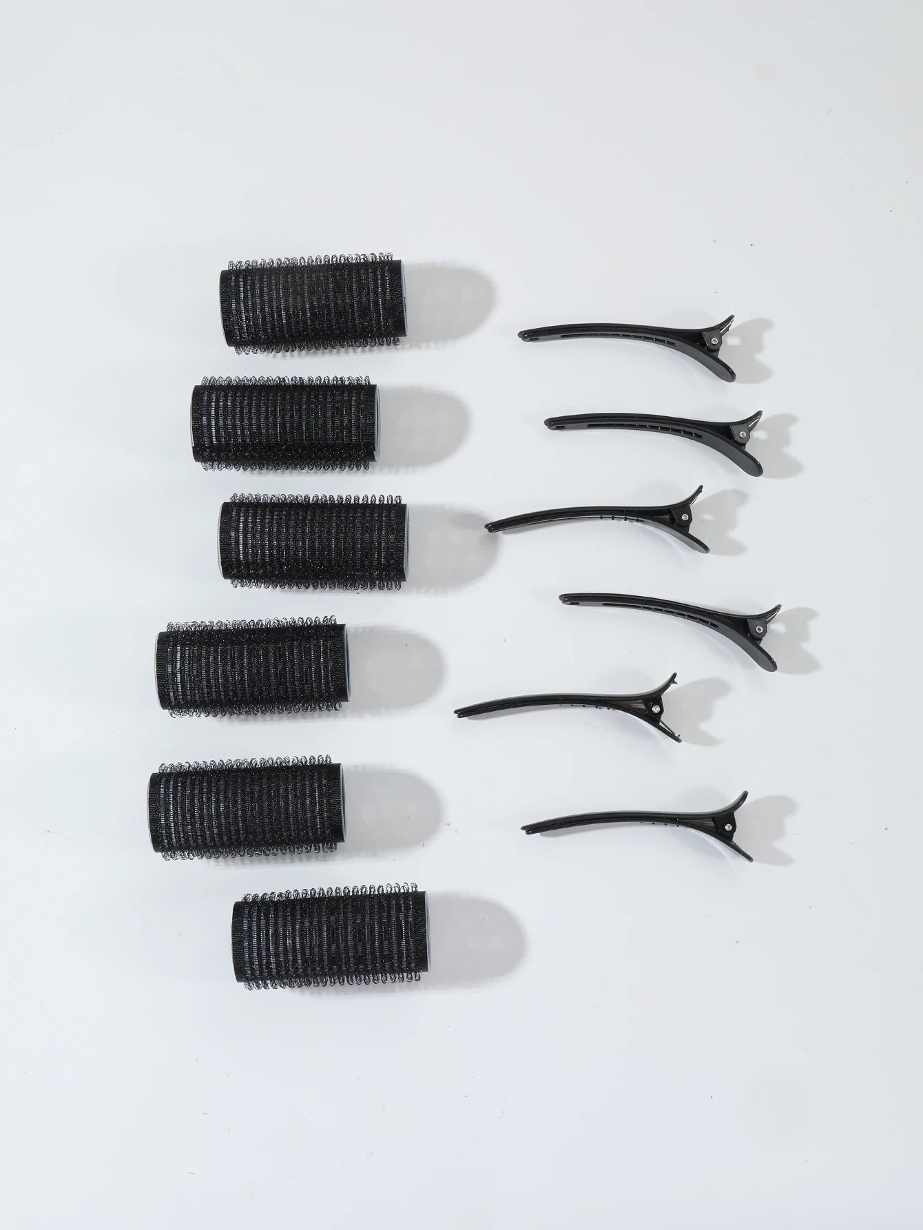 12-Piece Heatless Hair Curler Set – Self-Grip Rollers & Fringe Styling Clips