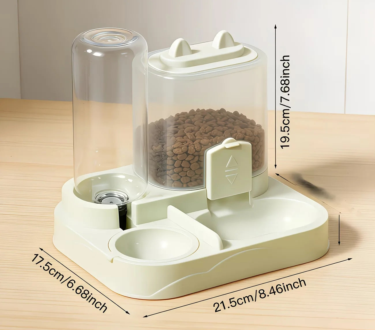 2-in-1 Automatic Pet Feeder & Water Dispenser