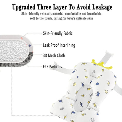 Baby Bath Support Cushion – Adjustable Floating Bath Seat for Newborns