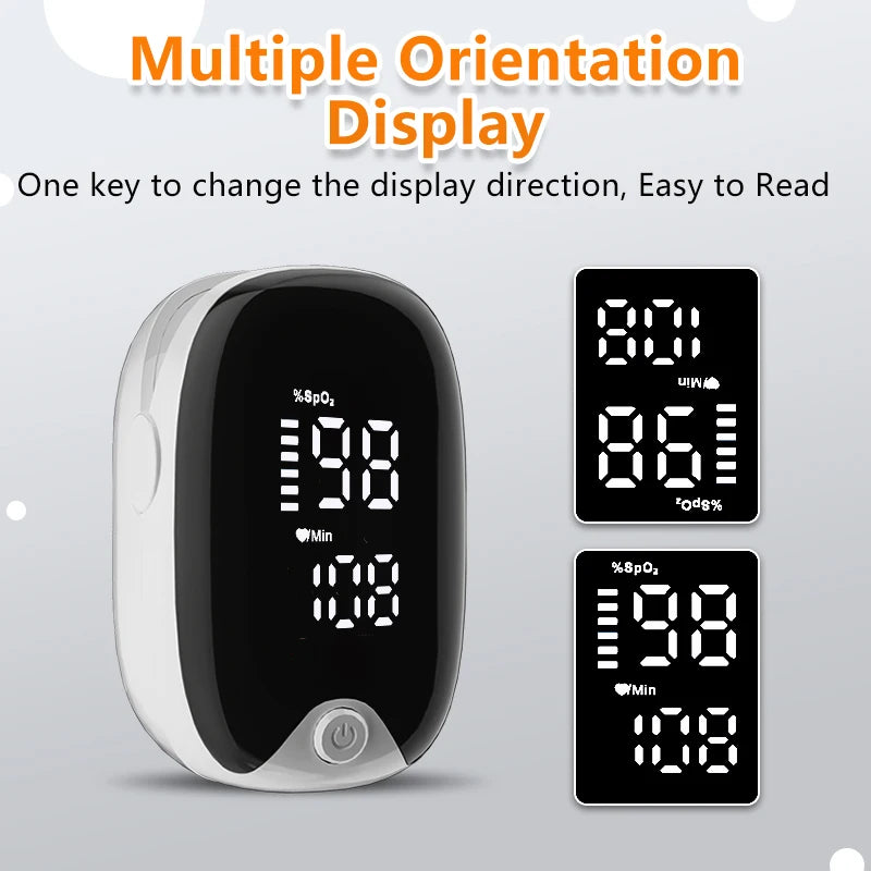 Portable Fingertip Pulse Oximeter – SpO2 & Pulse Rate Monitor with LED Display