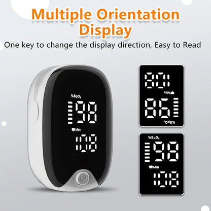 Portable Fingertip Pulse Oximeter – SpO2 & Pulse Rate Monitor with LED Display