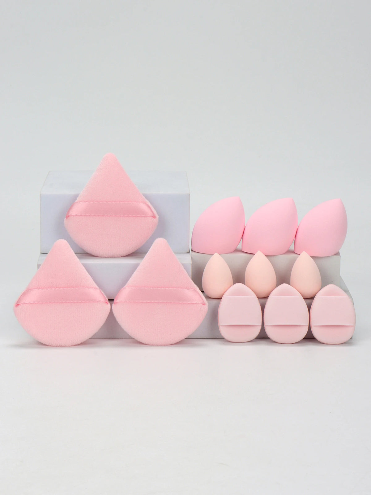 12-Piece Makeup Sponge & Powder Puff Set – Beauty Blenders, Cushion Puffs & Mini Makeup Sponges