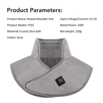 Electric Heated Shoulder & Neck Wrap – Adjustable Heat Therapy Pad (3 Levels)