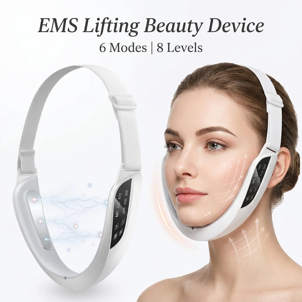 EMS V-Face Massager – Rechargeable Microcurrent Facial Massage Device