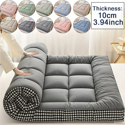 Foldable Japanese-Style Futon Mattress – 10cm Portable Floor & Guest Bed