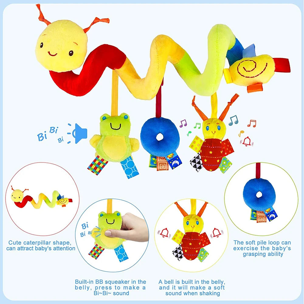 Baby Spiral Activity Toy – Musical Crib, Stroller & Car Seat Hanging Toy