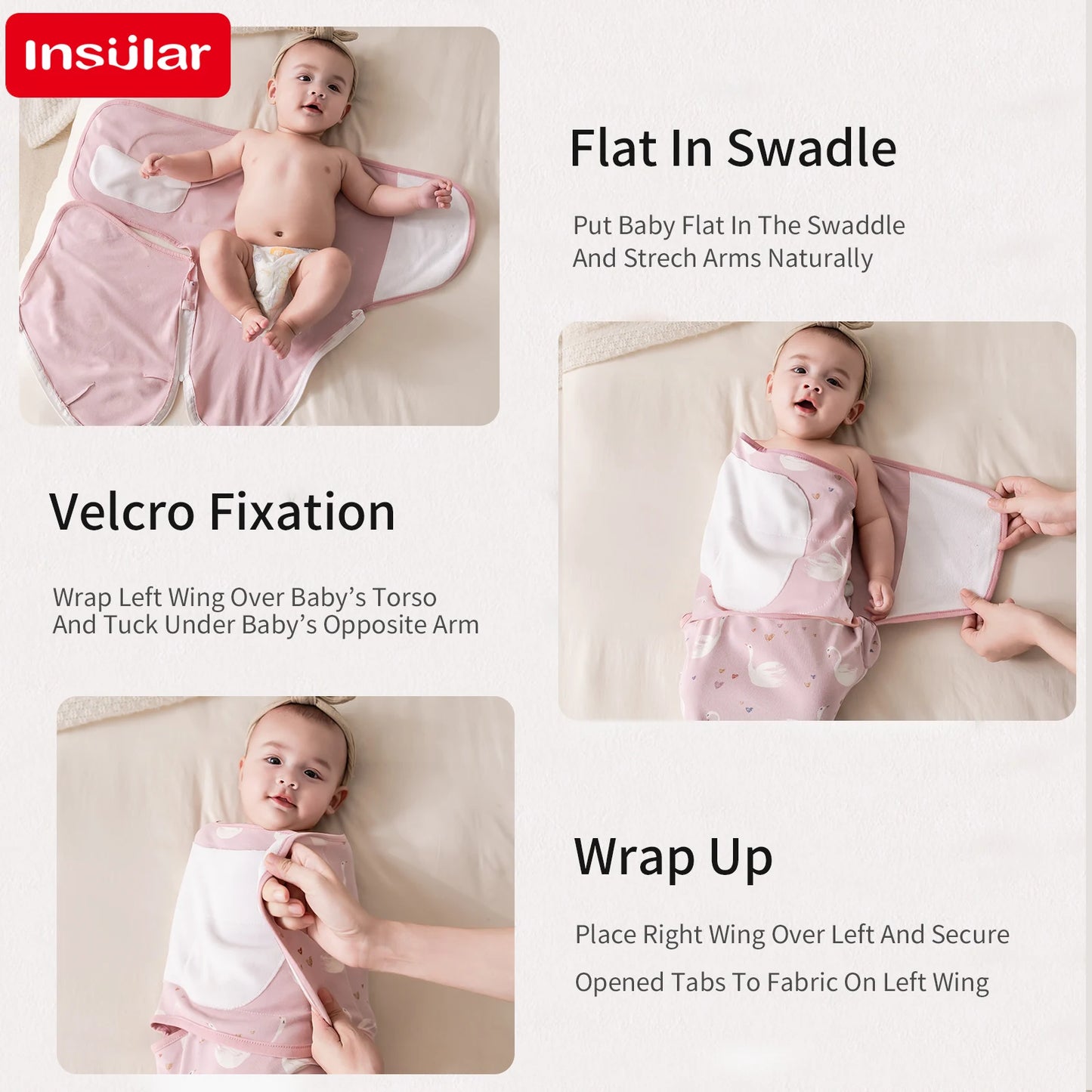 Baby Swaddle Wrap with Cap – Cotton Anti-Startle Newborn Blanket
