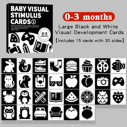 Montessori High Contrast Vision Cards – Black & White Baby Learning Cards