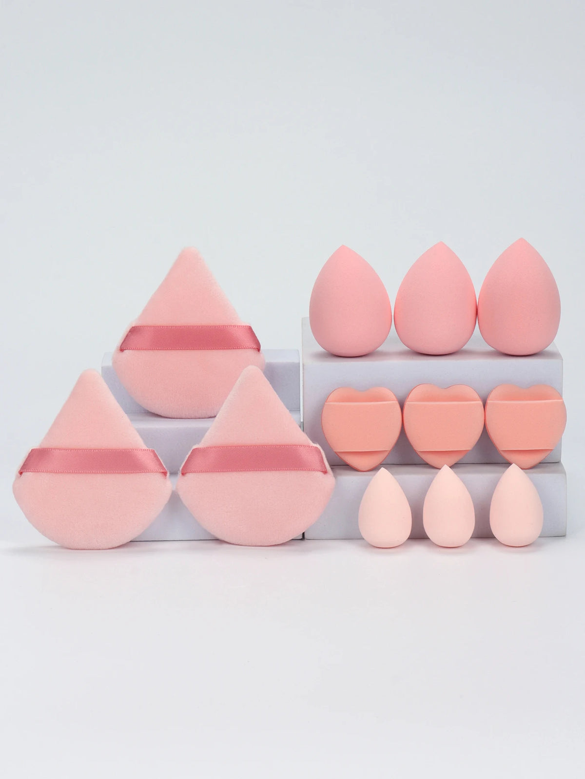 12-Piece Makeup Sponge & Powder Puff Set – Beauty Blenders, Cushion Puffs & Mini Makeup Sponges