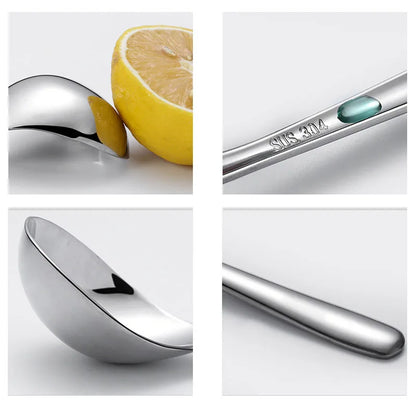 Korean Stainless Steel Soup Spoon – Long Handle Deep Bowl Spoon for Hot Pot & Noodles