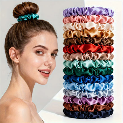 19-Piece Thin Scrunchies Hair Tie Set